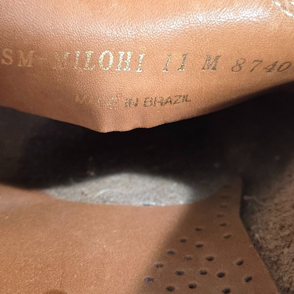 Giorgio Brutini Le Glove Shark Brown Leather Weave Dress Shoes Men's 11 - Picture 8 of 8